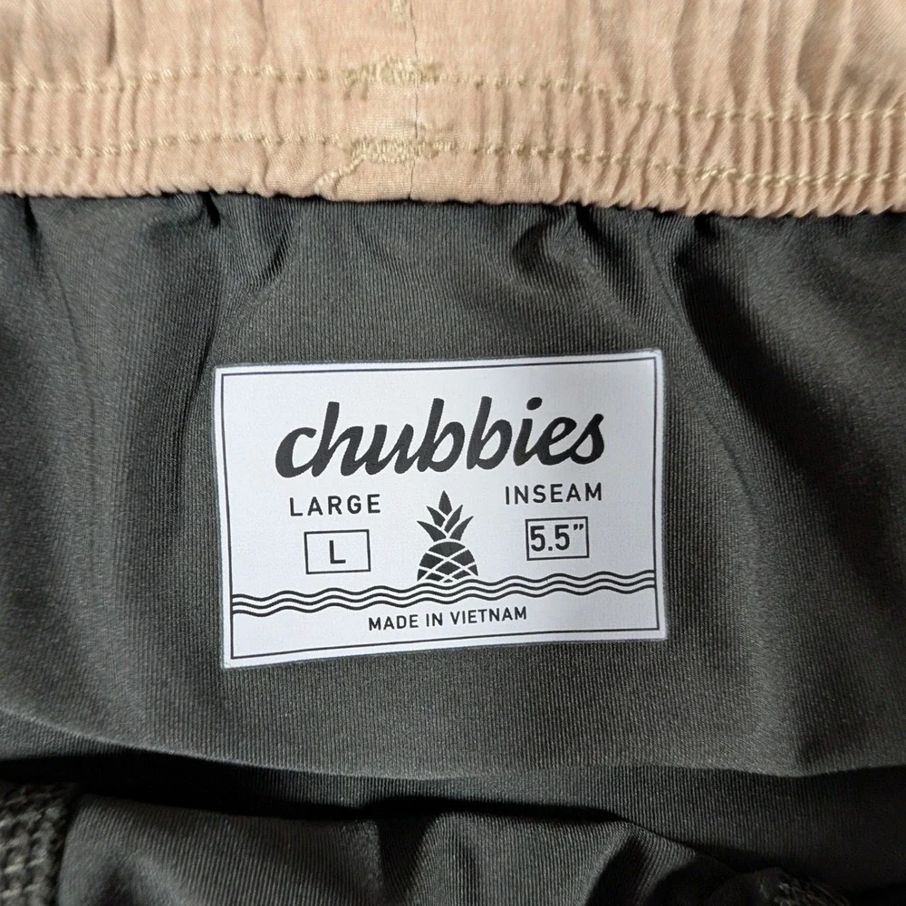 Chubbies Sport Shorts Mens Large Tan 5.5